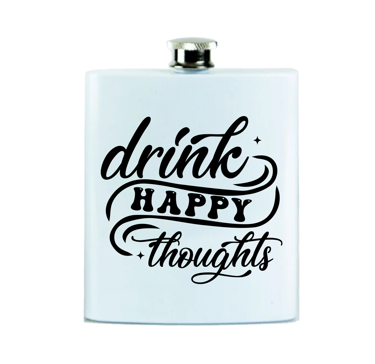 Happy Thoughts Hip Flask - 7 Oz