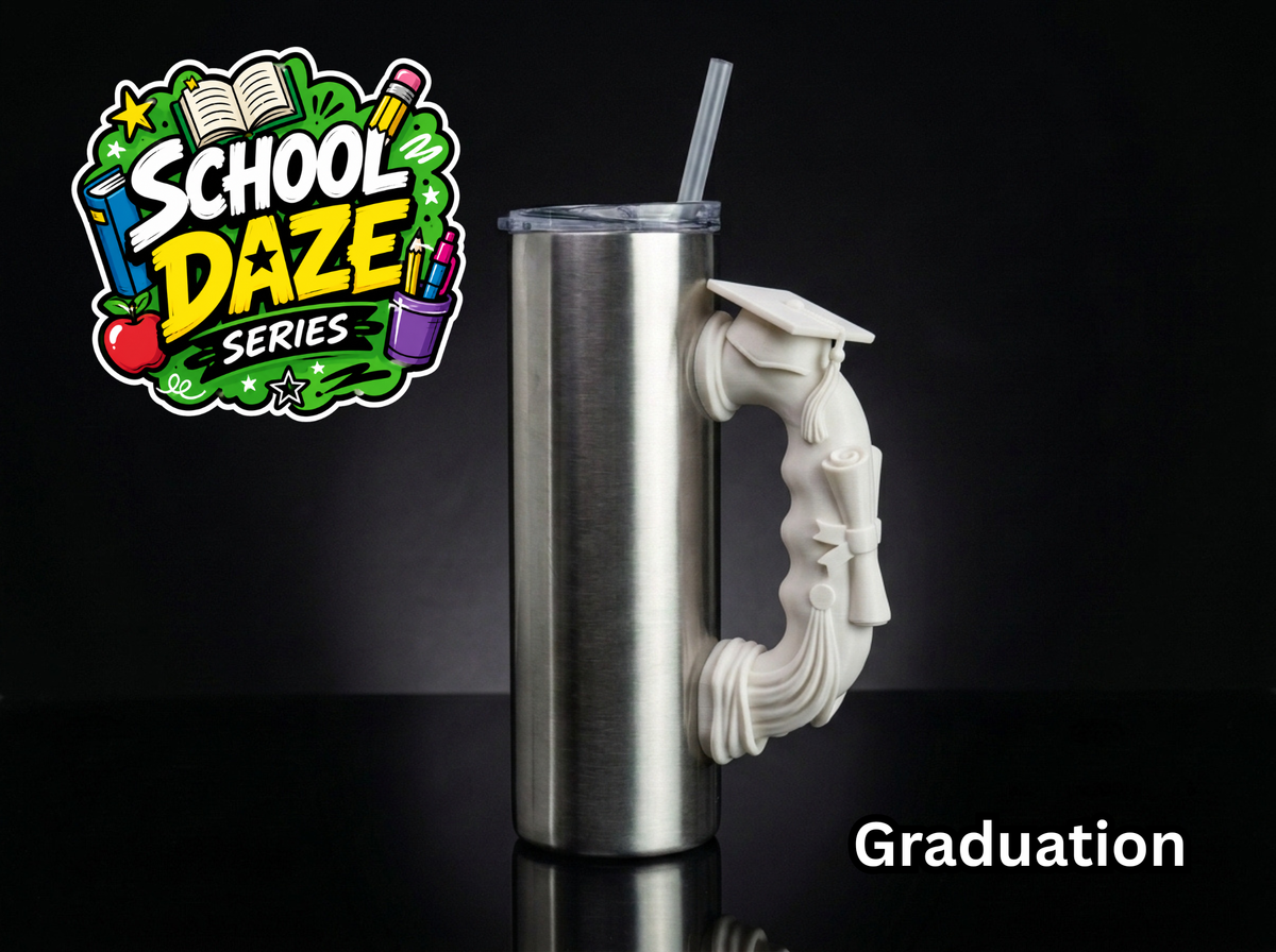 School Daze Series Tumbler Handle 3D Printing STL – Digital Download
