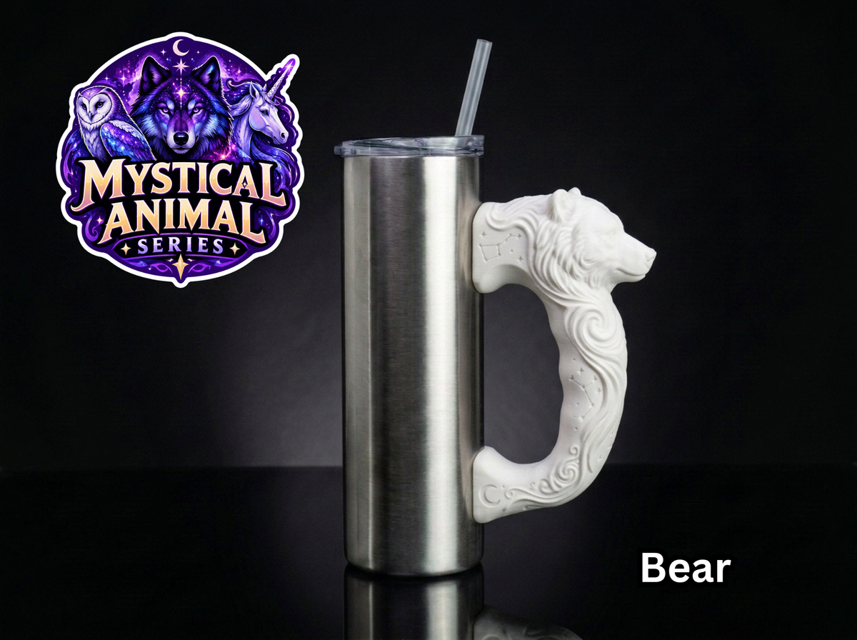 3D Printed Tumbler Handles - Multiple Designs - Mystical Animal Series