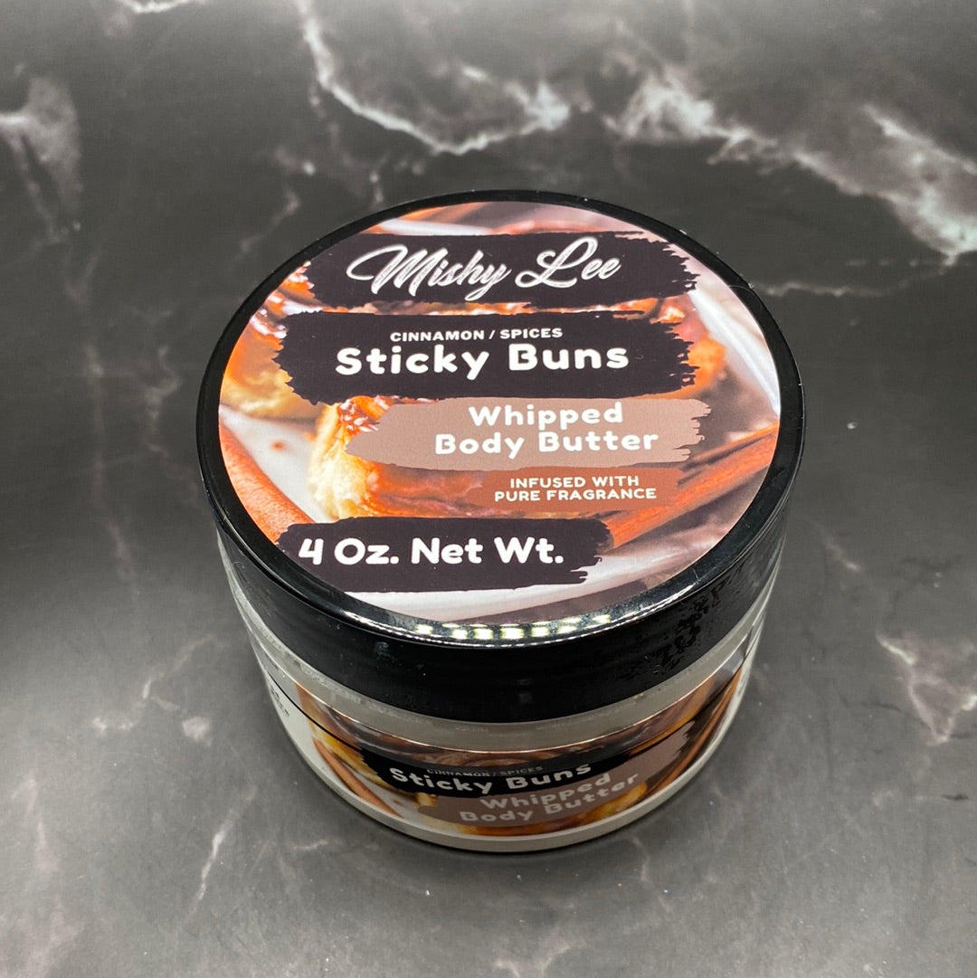 Sticky Buns 4 Oz - Mishy Lee Deep Hydrating Whipped Body Butter w/Pure Fragrance Oils