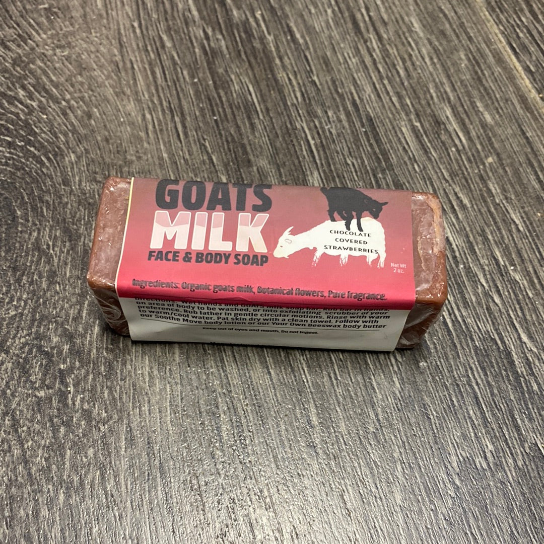 Goats Milk Soap Bar - Chocolate Covered Strawberries