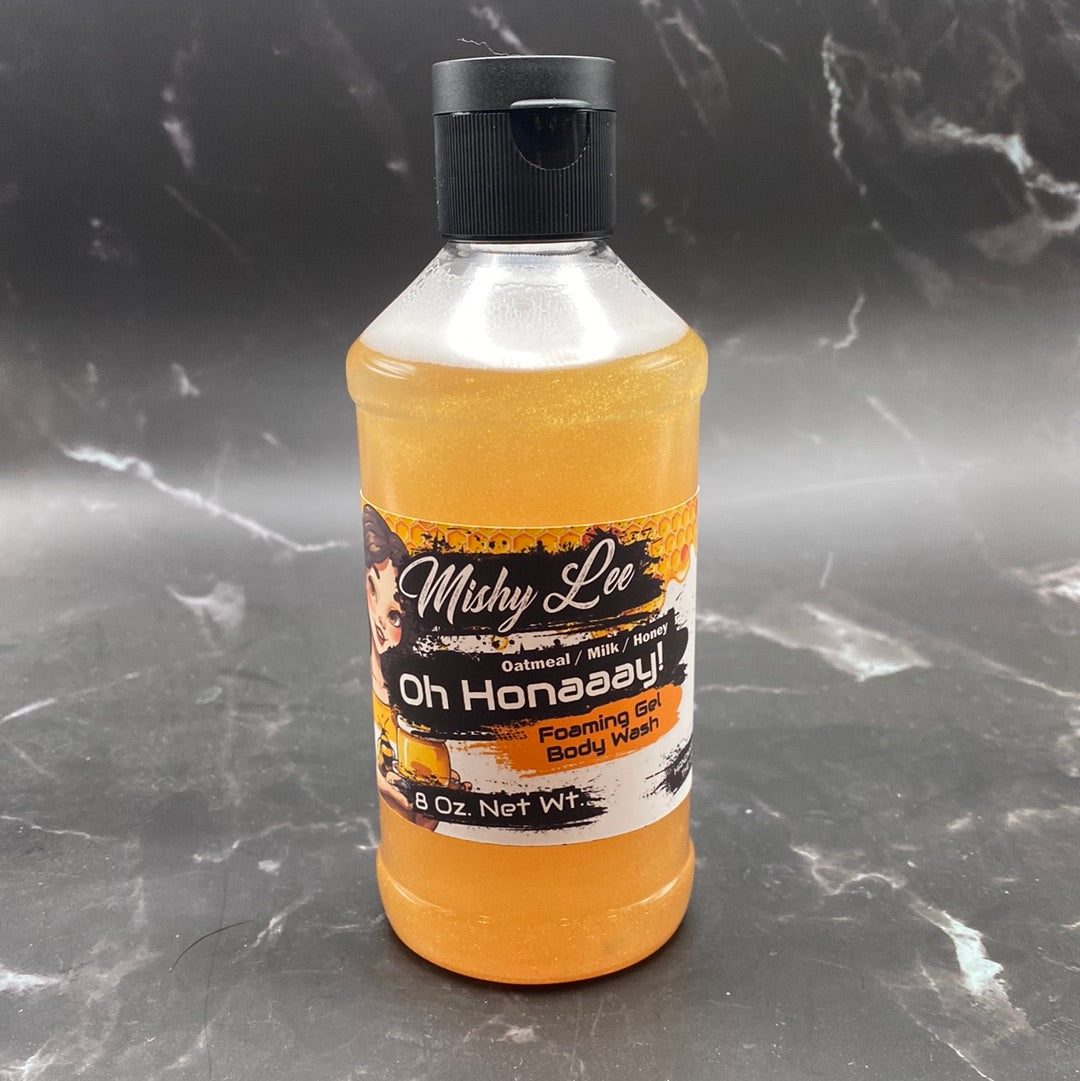 Oh Honaaay! 8 Oz - Mishy Lee Foaming Body Wash Gel -