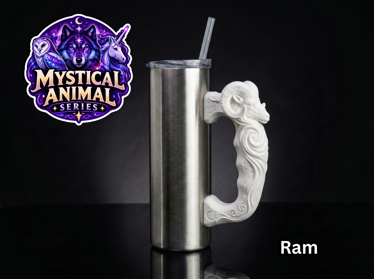 3D Printed Tumbler Handles - Multiple Designs - Mystical Animal Series