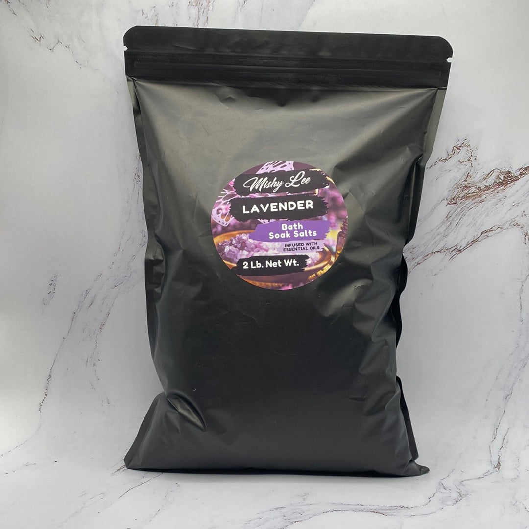 Lavender Bath Soak Salts - 2 Lb.