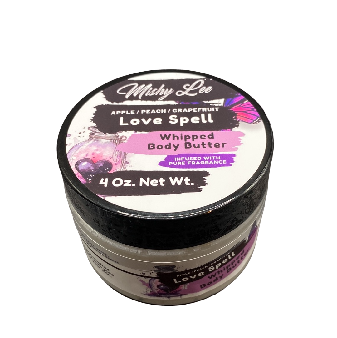 Love Spell 4 Oz - Mishy Lee Deep Hydrating Whipped Body Butter w/Pure Fragrance Oils