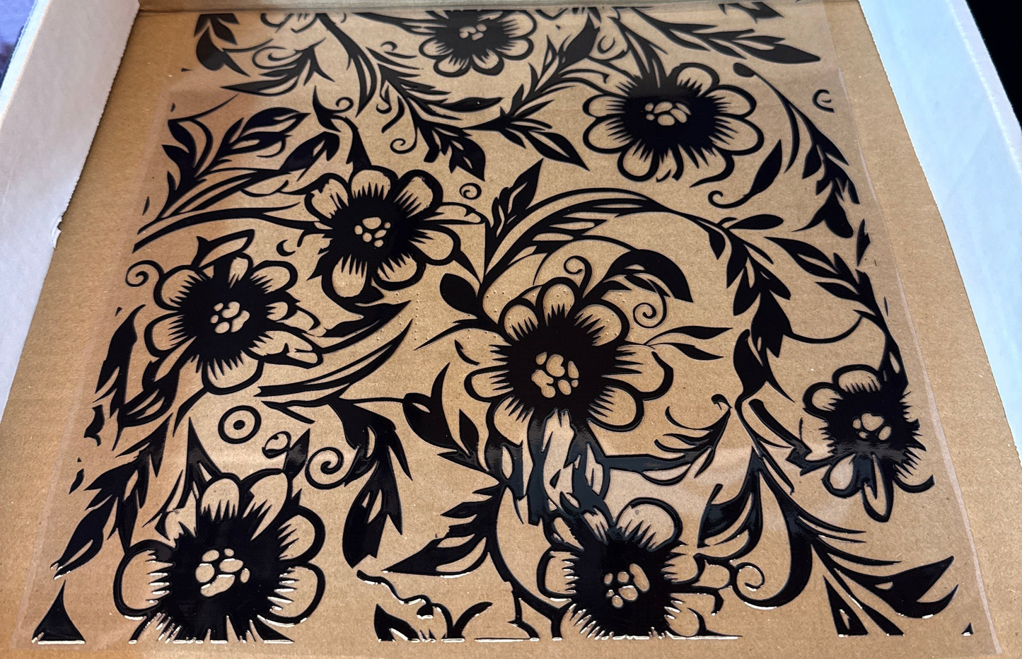 Black Wavy Floral - #17