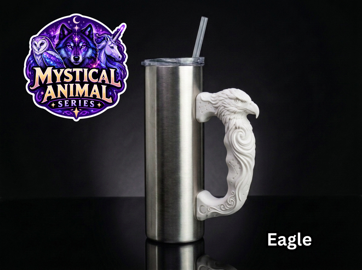 3D Printed Tumbler Handles - Multiple Designs - Mystical Animal Series