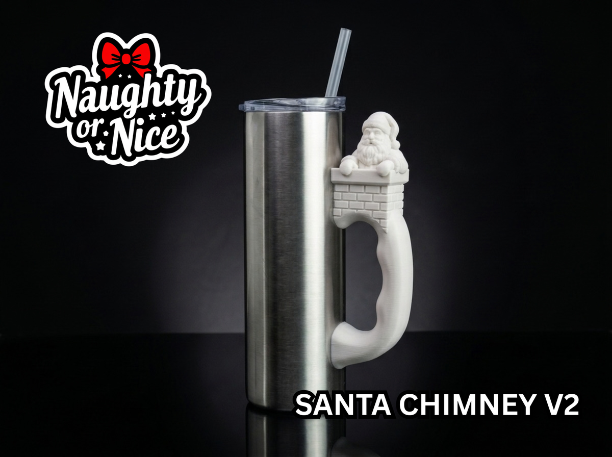 Santa Chimney V2 Tumbler Handle 3D Printing STL – Digital Download