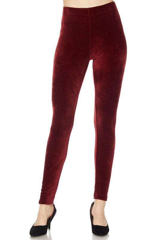 Super soft velvet bottoms feature a high elastic waistband