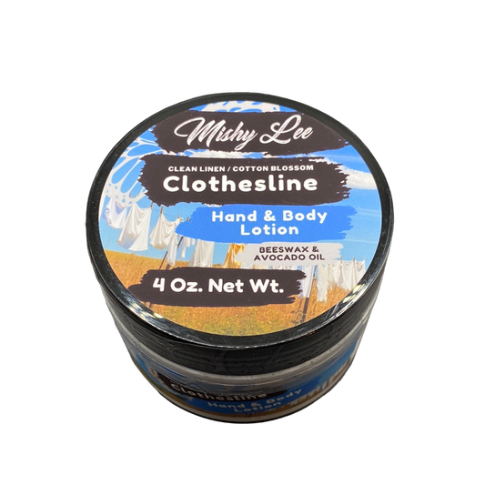 Clothesline 4 Oz - Mishy Lee Beeswax and Avocado Hand & Body Lotion