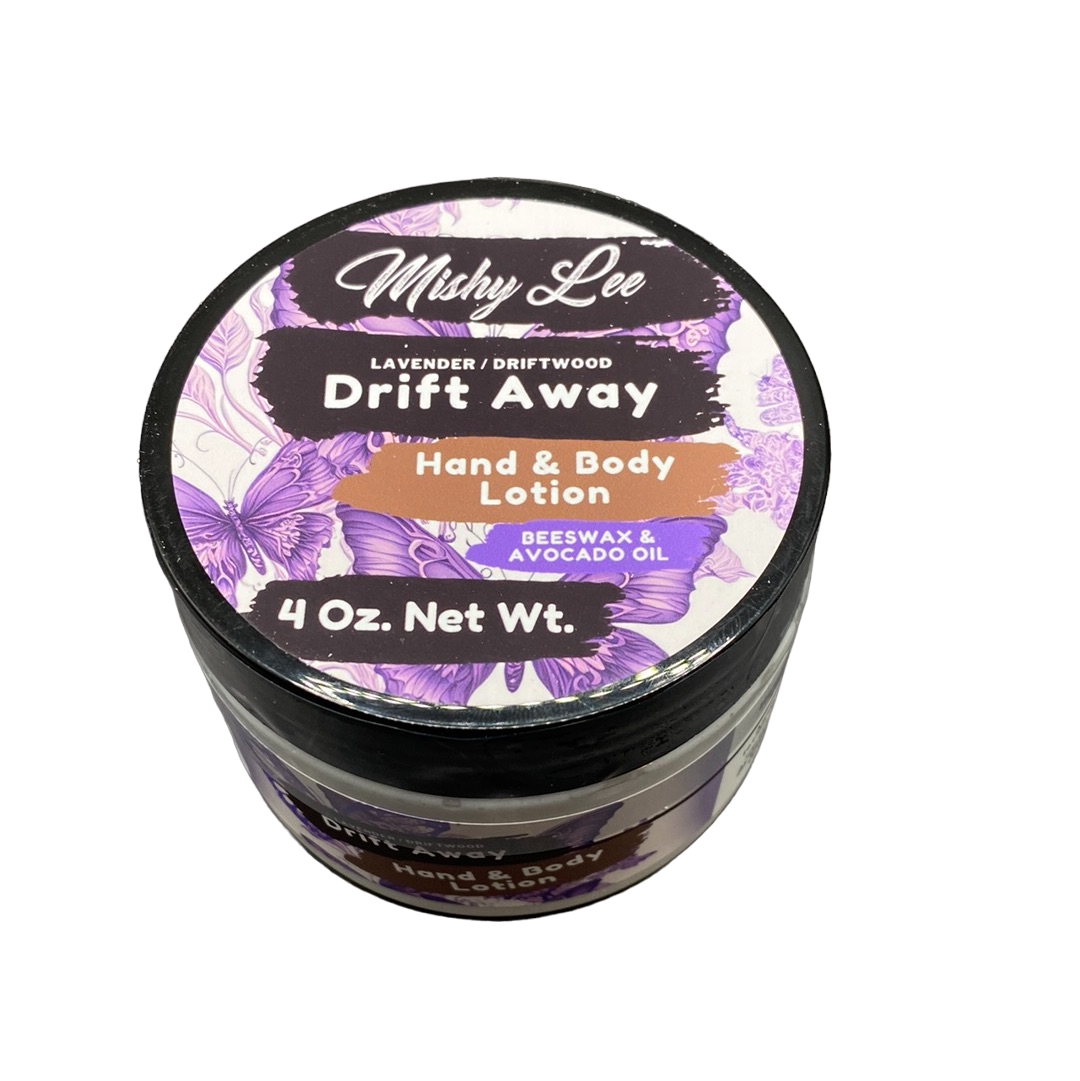 Drift Away 4 Oz - Mishy Lee Beeswax and Avocado Hand & Body Lotion