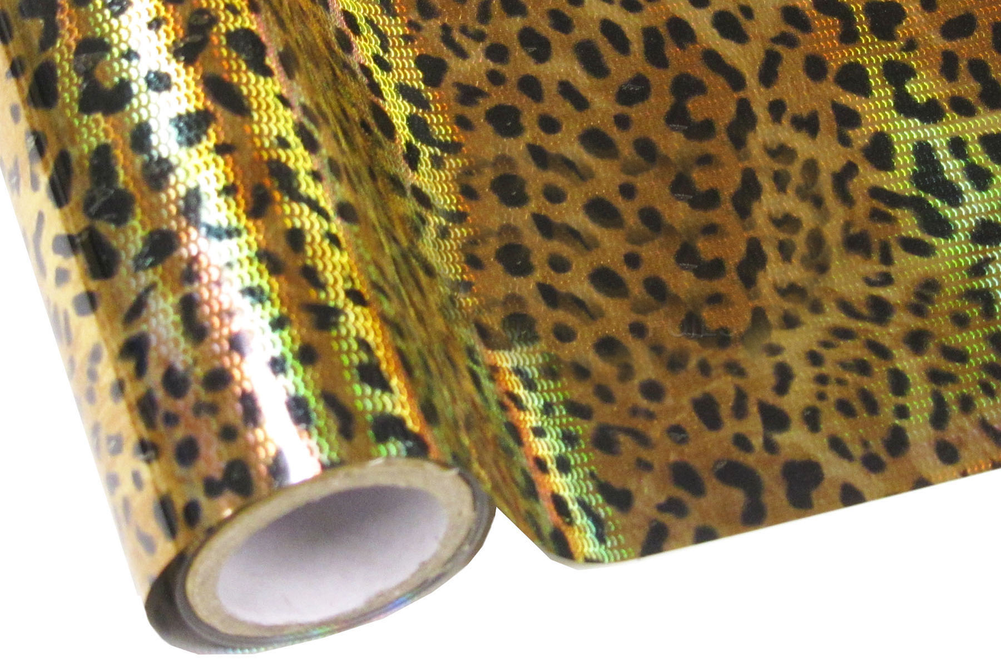 Metallic Holographic Textile Foil - Leopard