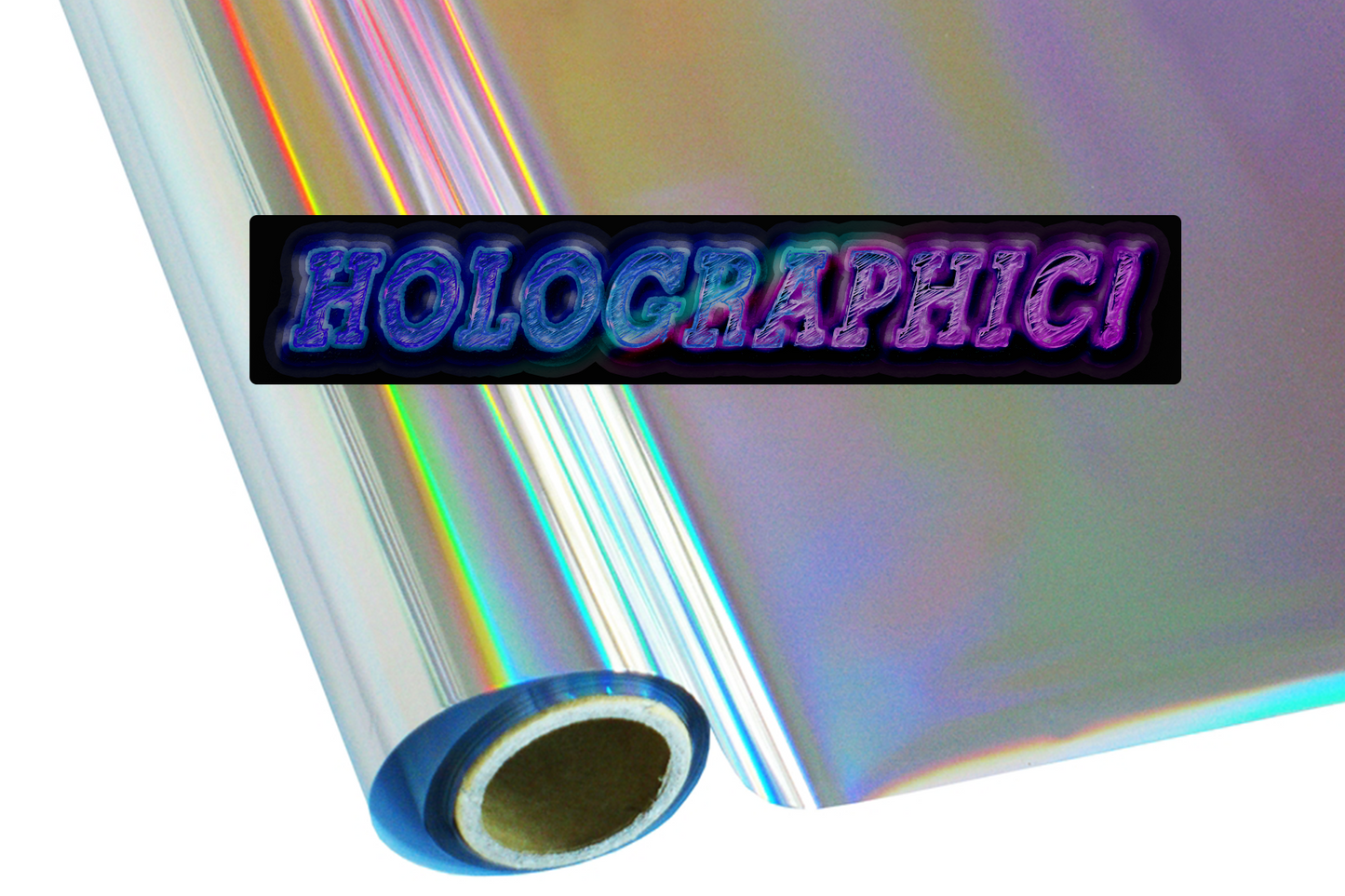 Metallic Holographic Textile Foil - Rainbow