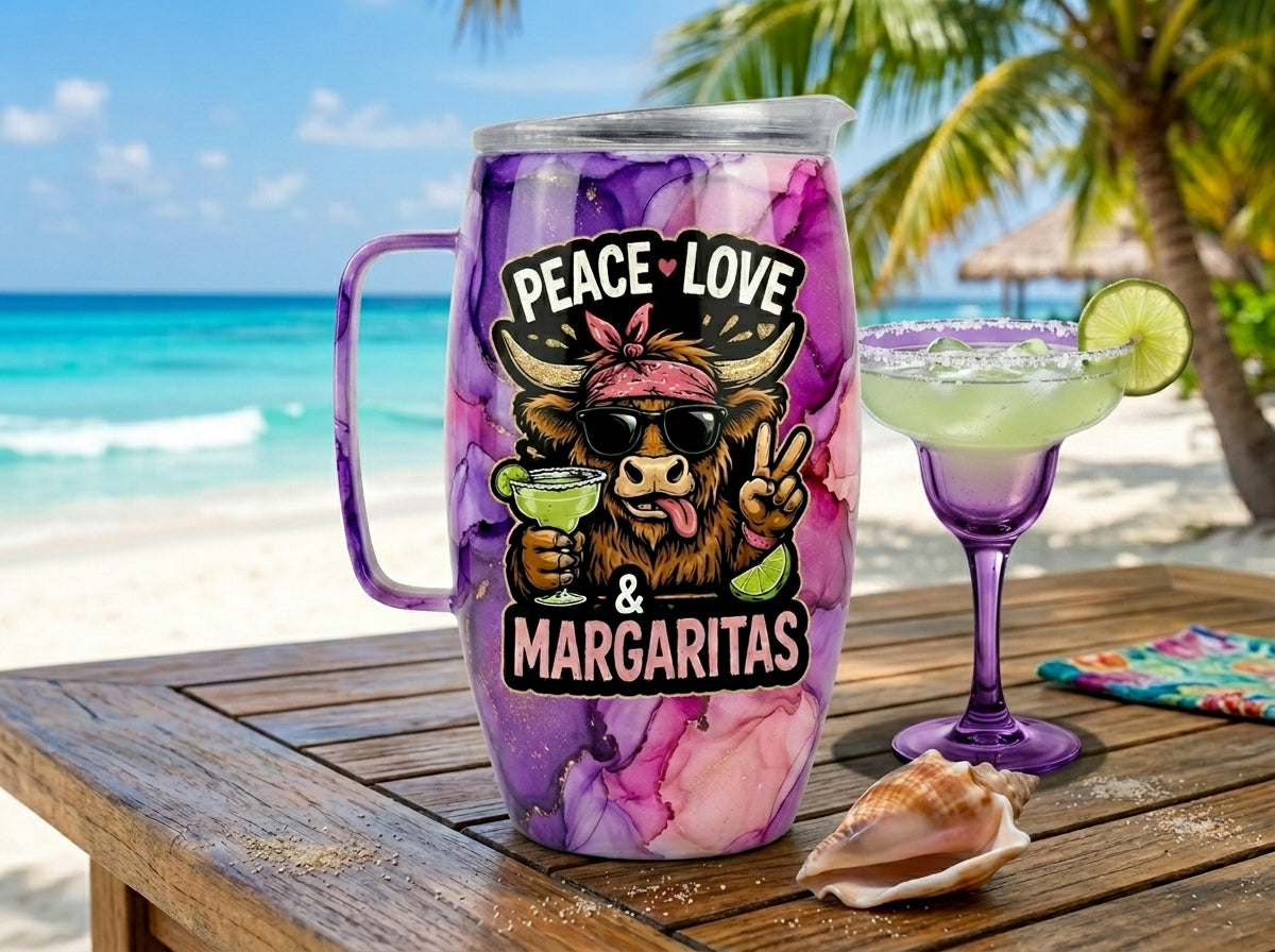 LIVE SHOW Custom Painted Drink Pitcher - 64 Oz