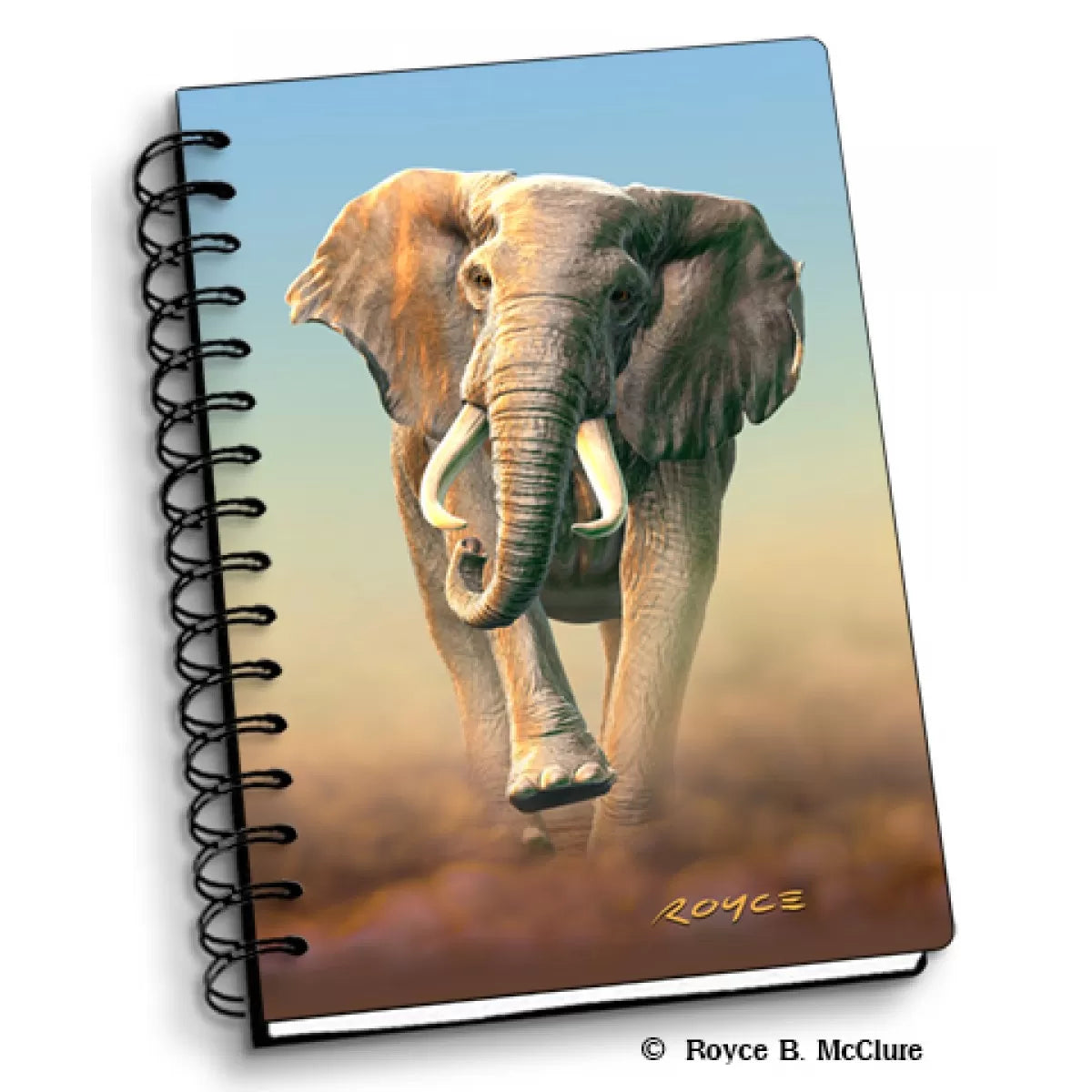 3D Spiral Notebook - Elephants