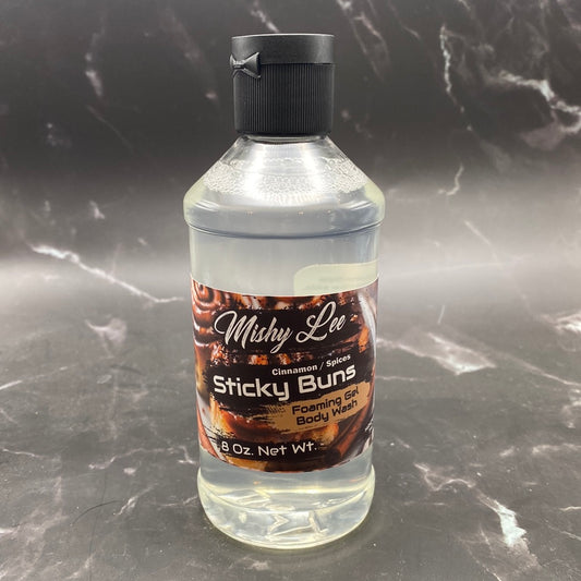 Sticky Buns 8 Oz - Mishy Lee Foaming Body Wash Gel -