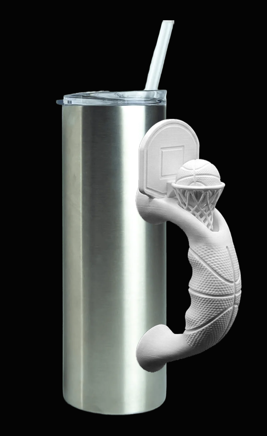 Basketball Hoop Tumbler Handle 3D Printing STL – Digital Download
