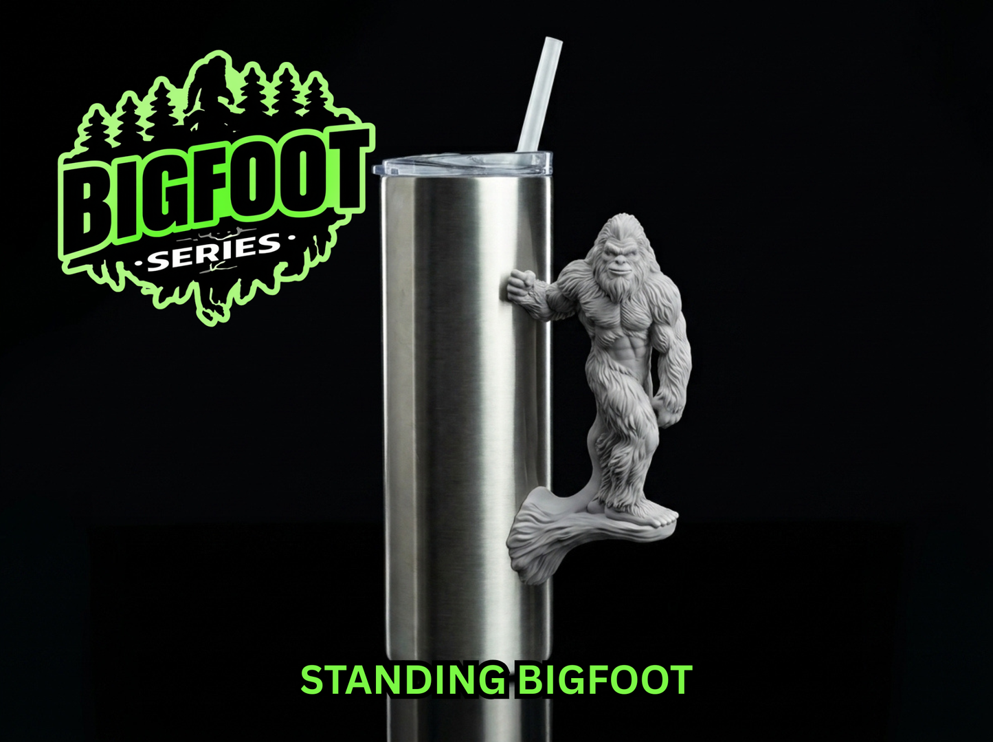 Standing Bigfoot Tumbler Handle 3D Printing STL – Digital Download