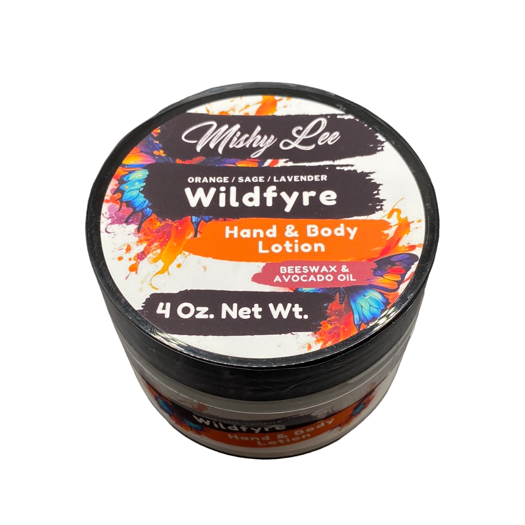 Wildfyre 4 Oz - Mishy Lee Beeswax and Avocado Hand & Body Lotion