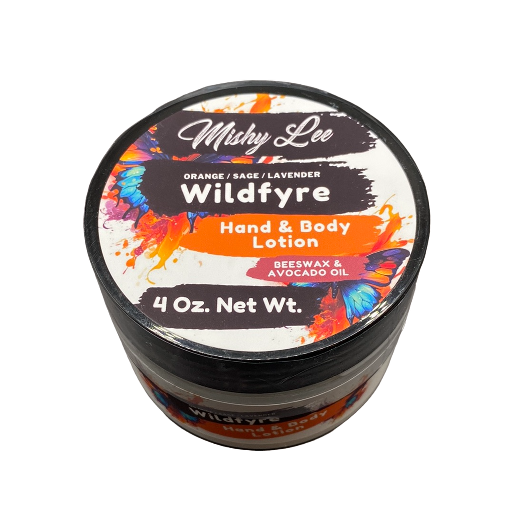 Wildfyre 4 Oz - Mishy Lee Beeswax and Avocado Hand & Body Lotion