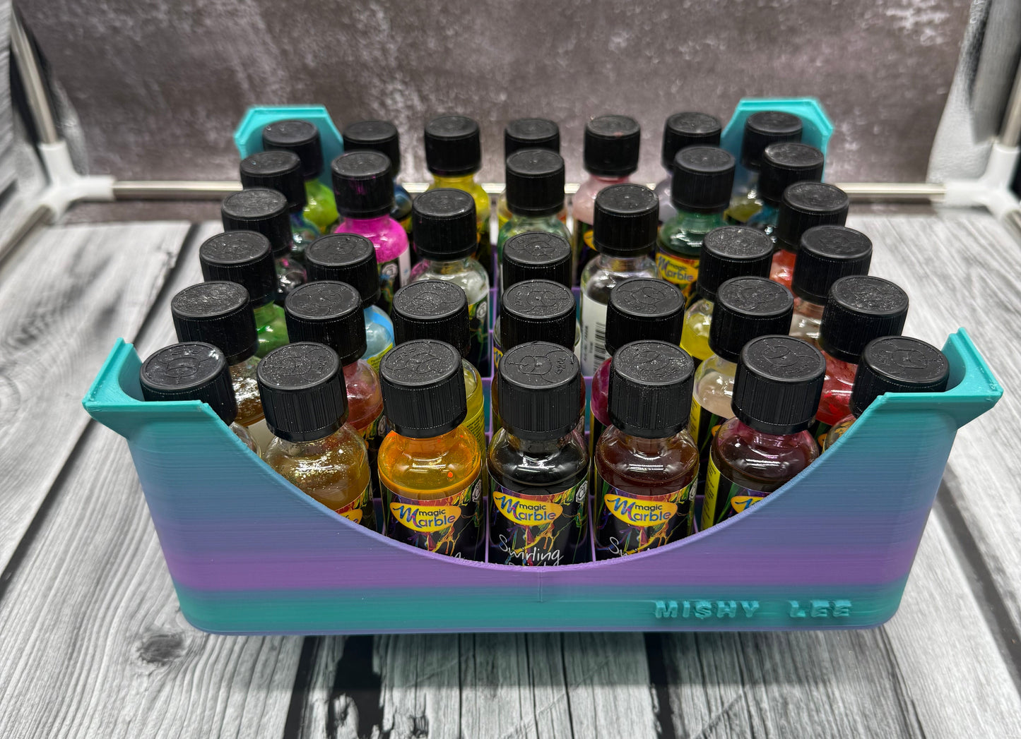 3D Printed 42 Count Alcohol Ink / Marbling Paint Holder - Stackable