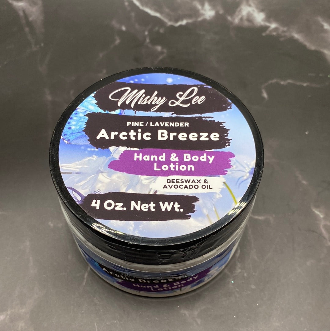 Arctic Breeze 4 Oz - Mishy Lee Beeswax and Avocado Hand & Body Lotion