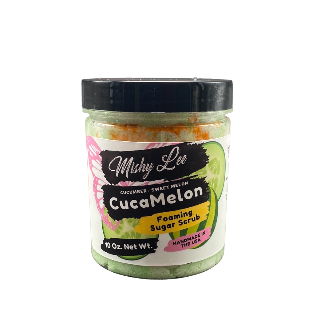 CucaMelon Foaming Sugar Scrub - 10 Oz.