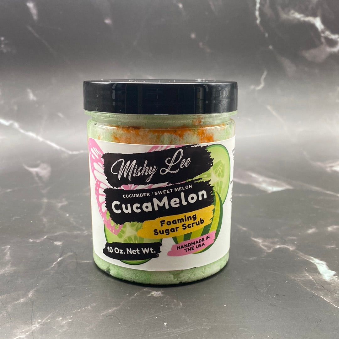 CucaMelon Foaming Sugar Scrub - 10 Oz.