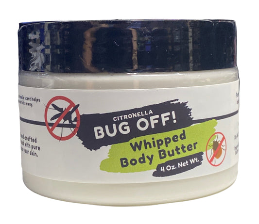 Bug Off! Citronella Scented 4 Oz - Mishy Lee Deep Hydrating Whipped Body Butter w/Pure Fragrance Oils