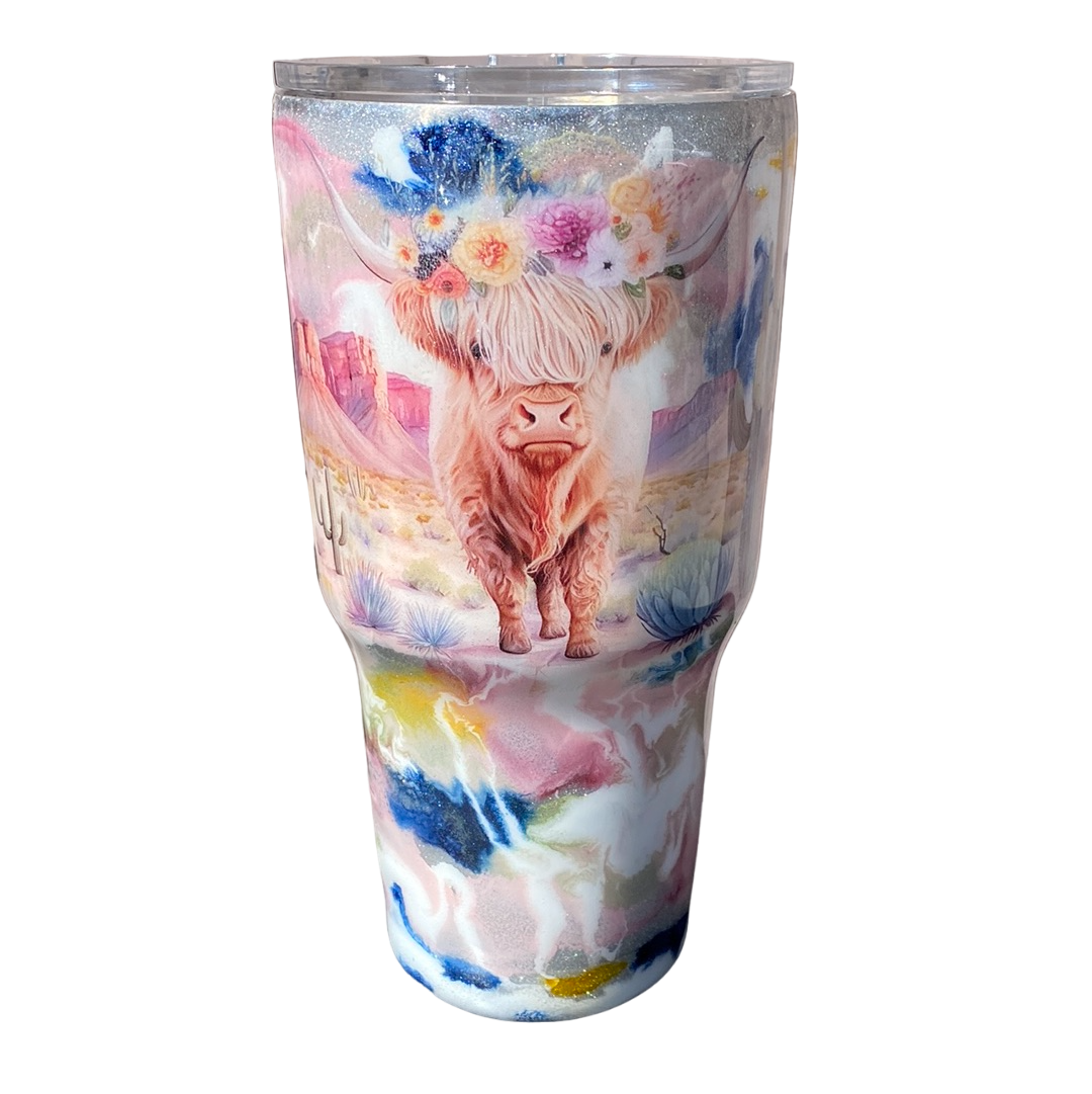 Custom Painted Stainless Classic Curve Tumbler - 30 Oz