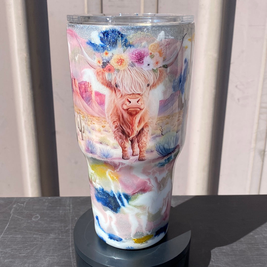 Custom Painted Stainless Classic Curve Tumbler - 30 Oz