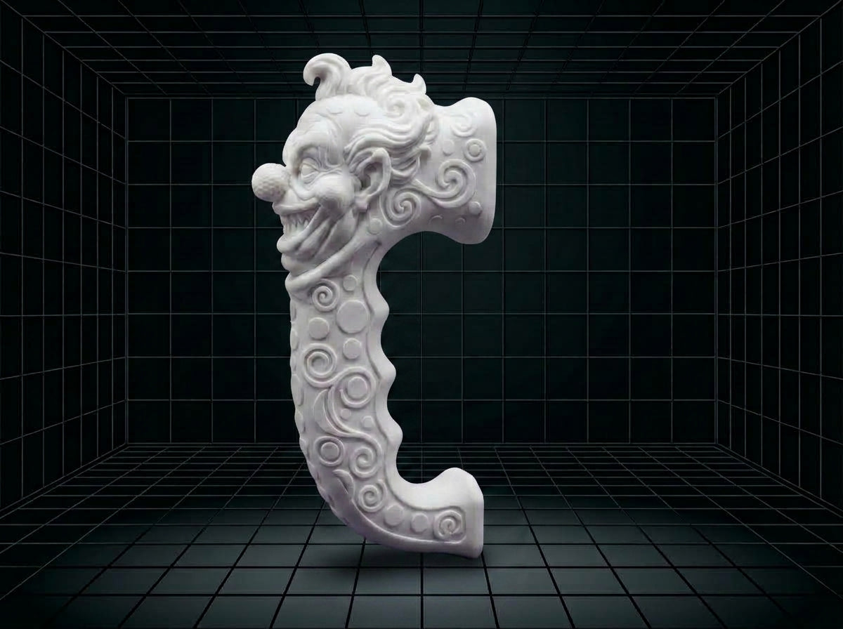 Swirl Clown V1 Tumbler Handle 3D Printing STL – Digital Download