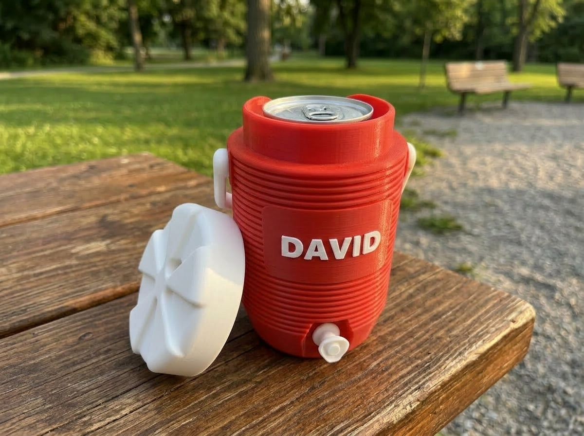 3D Printed Classic Cooler Can Holder - Customizable