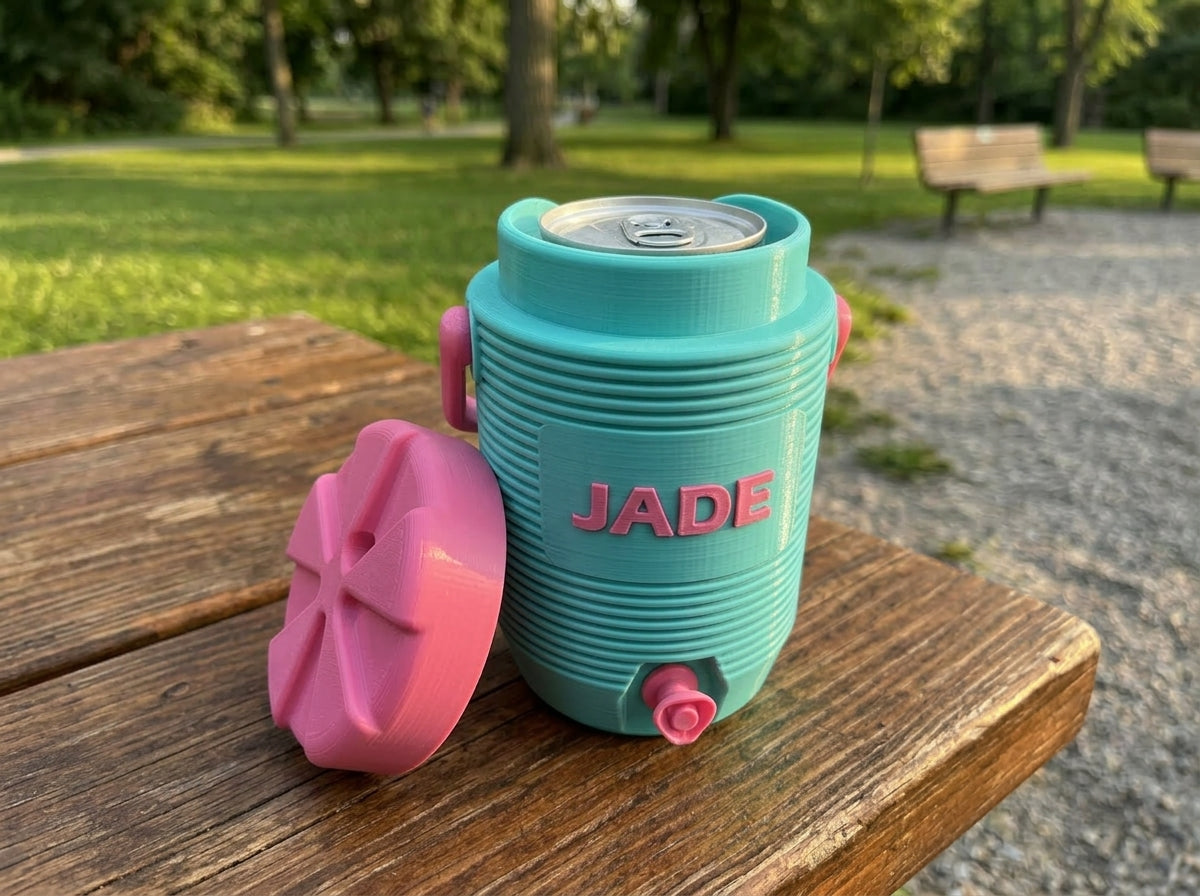 3D Printed Classic Cooler Can Holder - Customizable