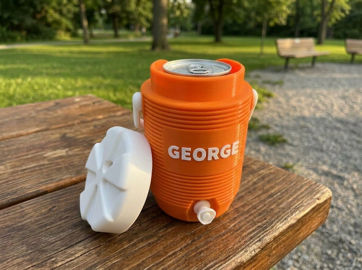 3D Printed Classic Cooler Can Holder - Customizable