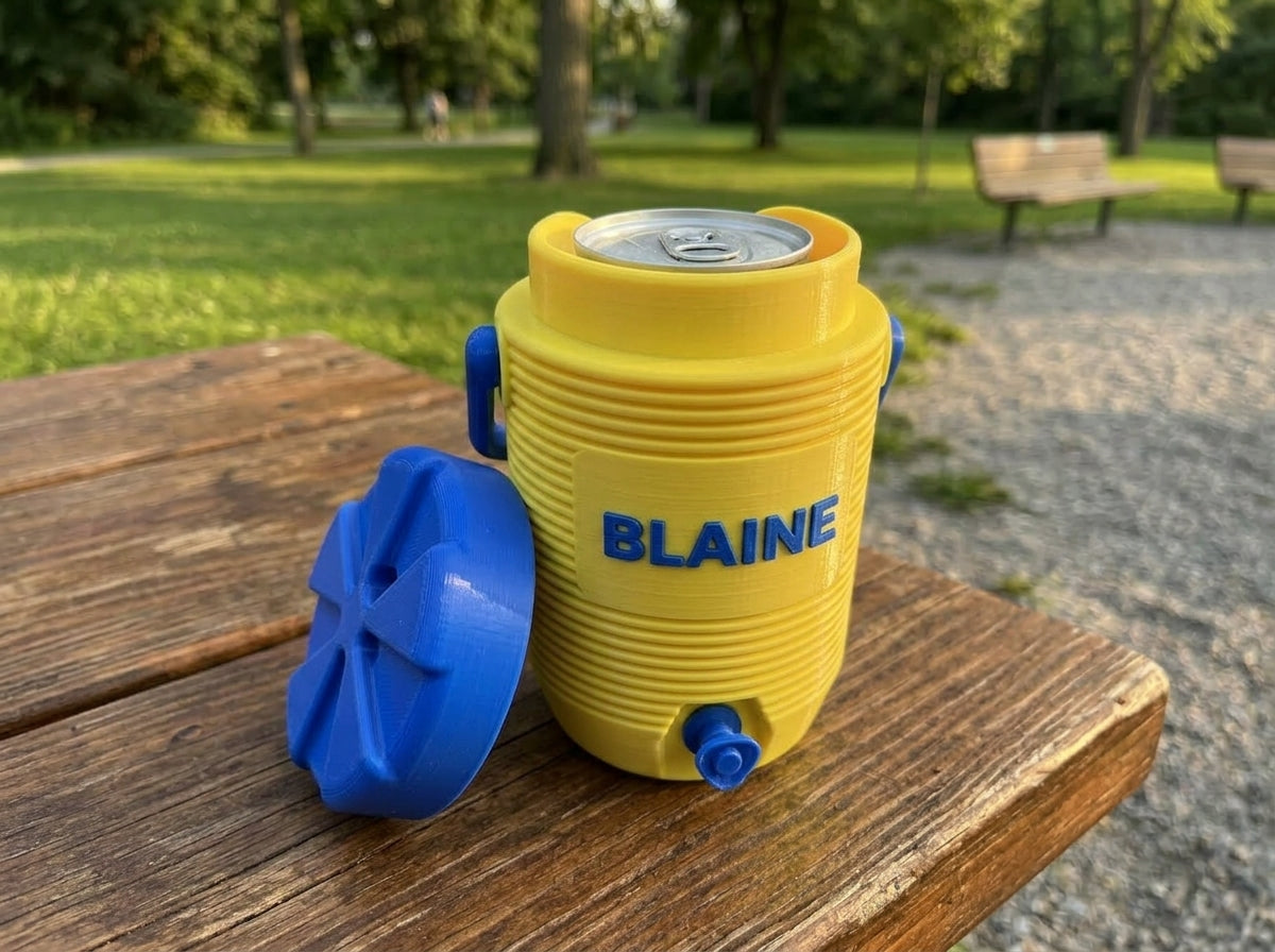 3D Printed Classic Cooler Can Holder - Customizable