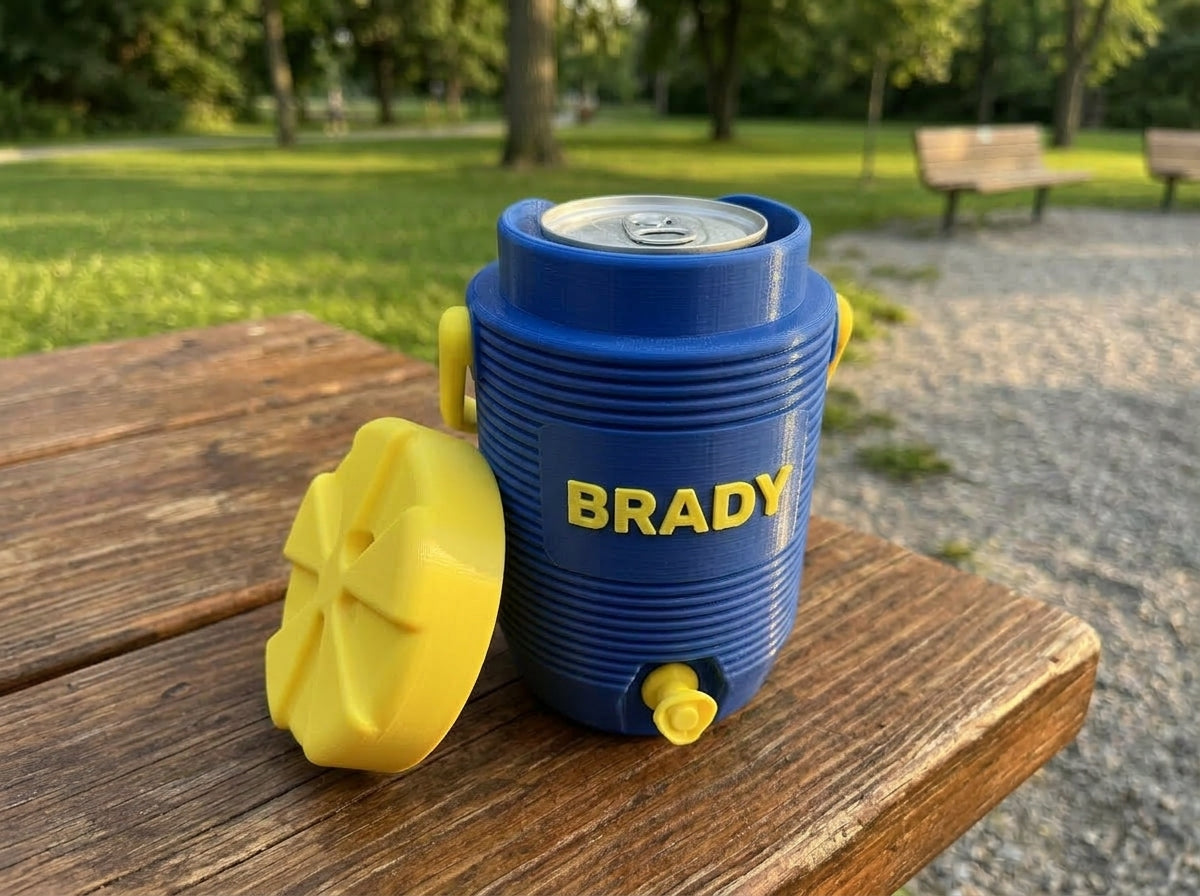 3D Printed Classic Cooler Can Holder - Customizable