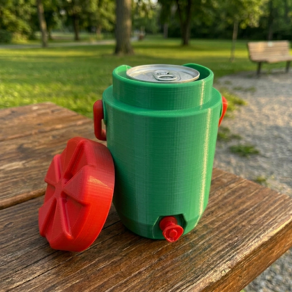 3D Printed Classic Cooler Can Holder - Customizable Colors
