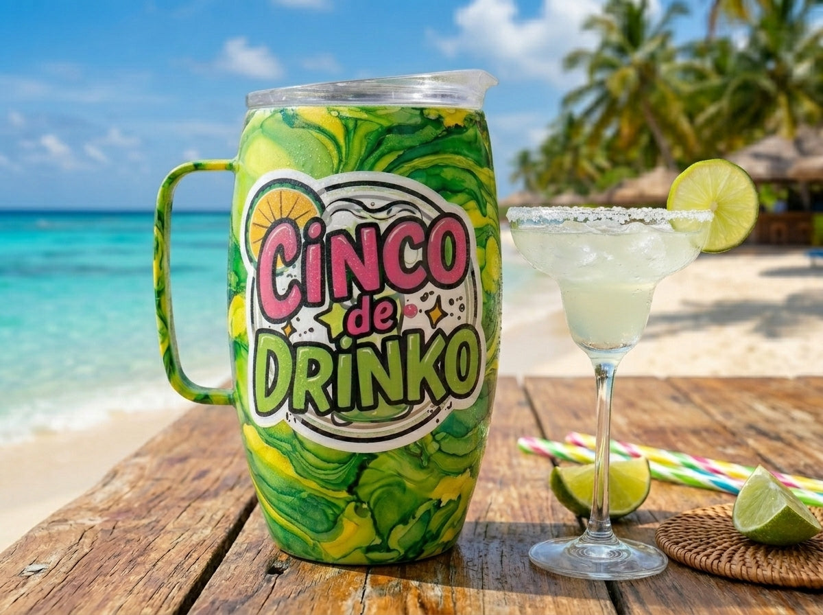 LIVE SHOW Custom Painted Drink Pitcher - 64 Oz