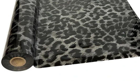 Metallic Textile Foil - Cheetah Silver