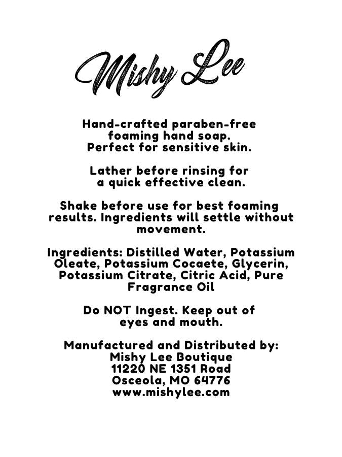 Moonlight 8 Oz - Mishy Lee Foaming Hand Soap