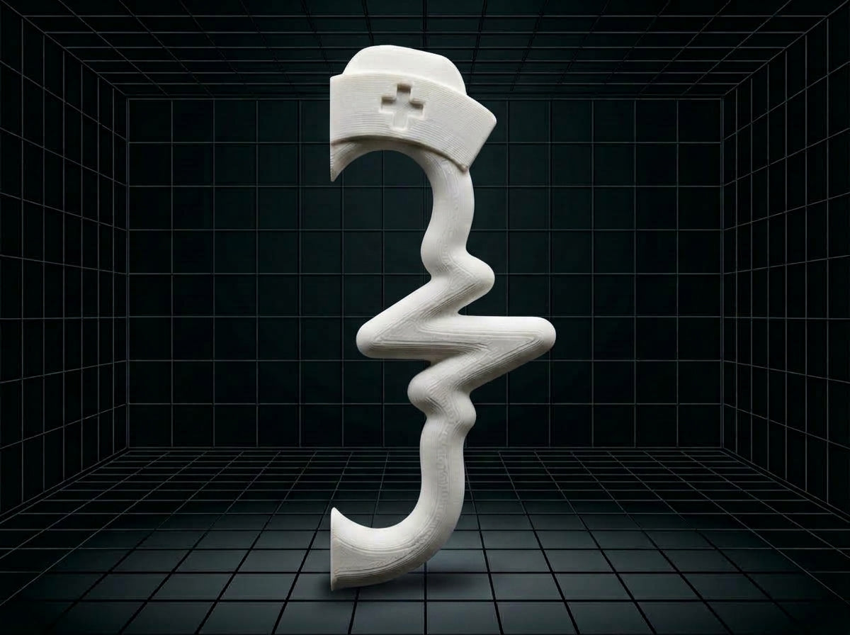 Nurse Heartbeat Tumbler Handle 3D Printing STL – Digital Download