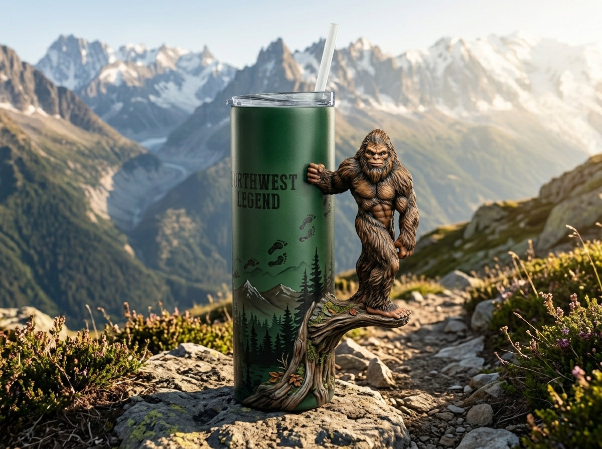 Standing Bigfoot Tumbler Handle 3D Printing STL – Digital Download
