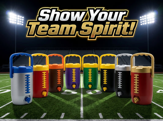3D Printed Team Spirit Football Can Holder - Customizable Colors