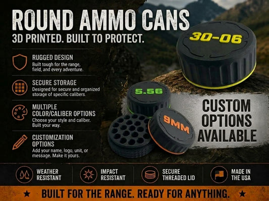 3D Printed Ammo Can Storage Box - Customizable