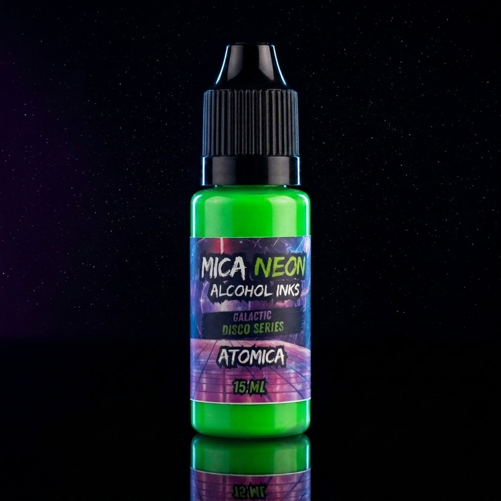 Mishy Lee Alcohol Inks - Galactic Disco Neon Mica Inks - 15mL