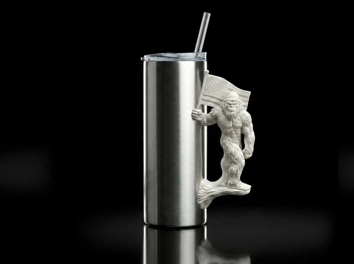 Patriotic Bigfoot Tumbler Handle 3D Printing STL – Digital Download