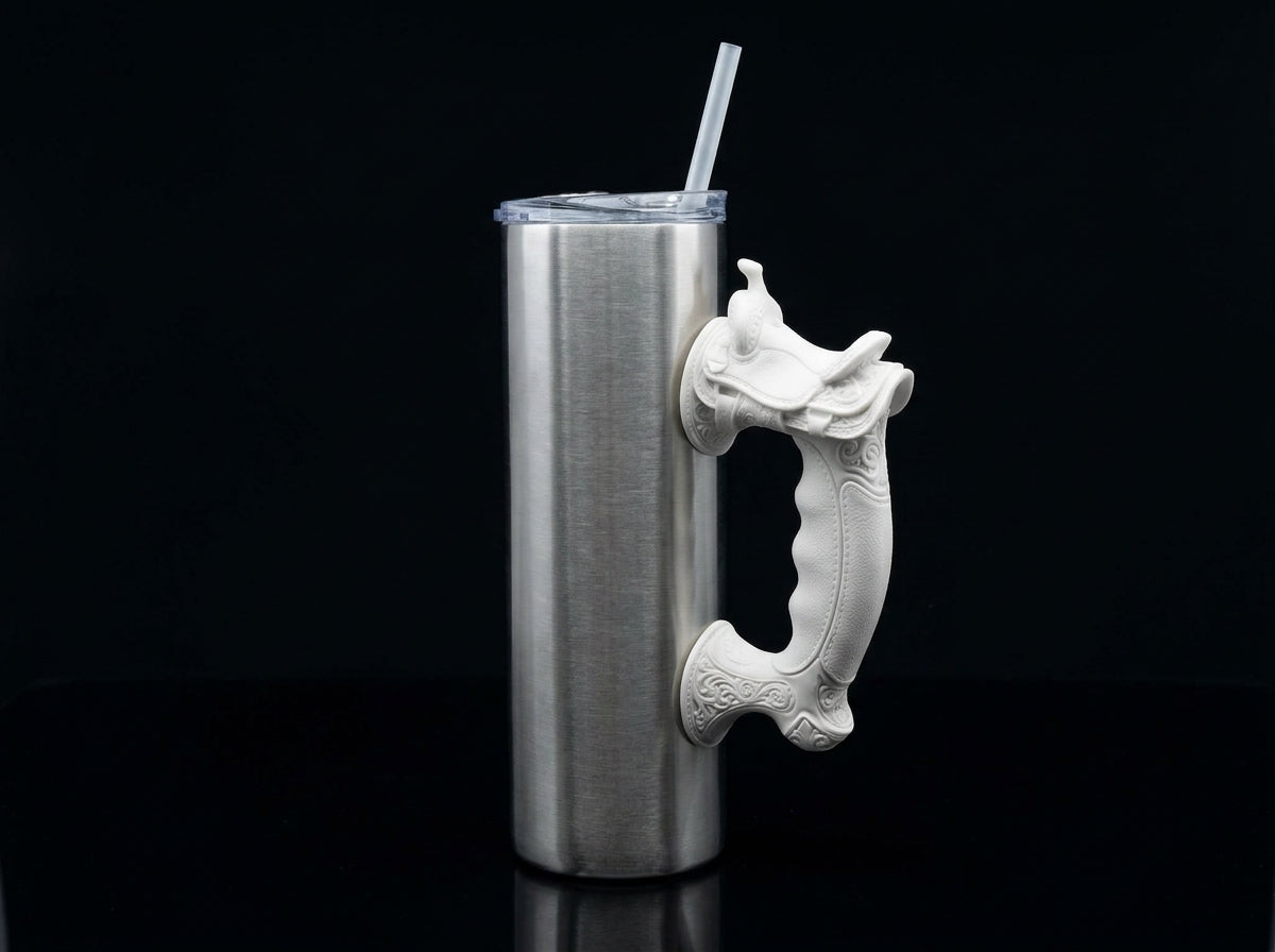 Outlaw Saddle Tumbler Handle 3D Printing STL – Digital Download