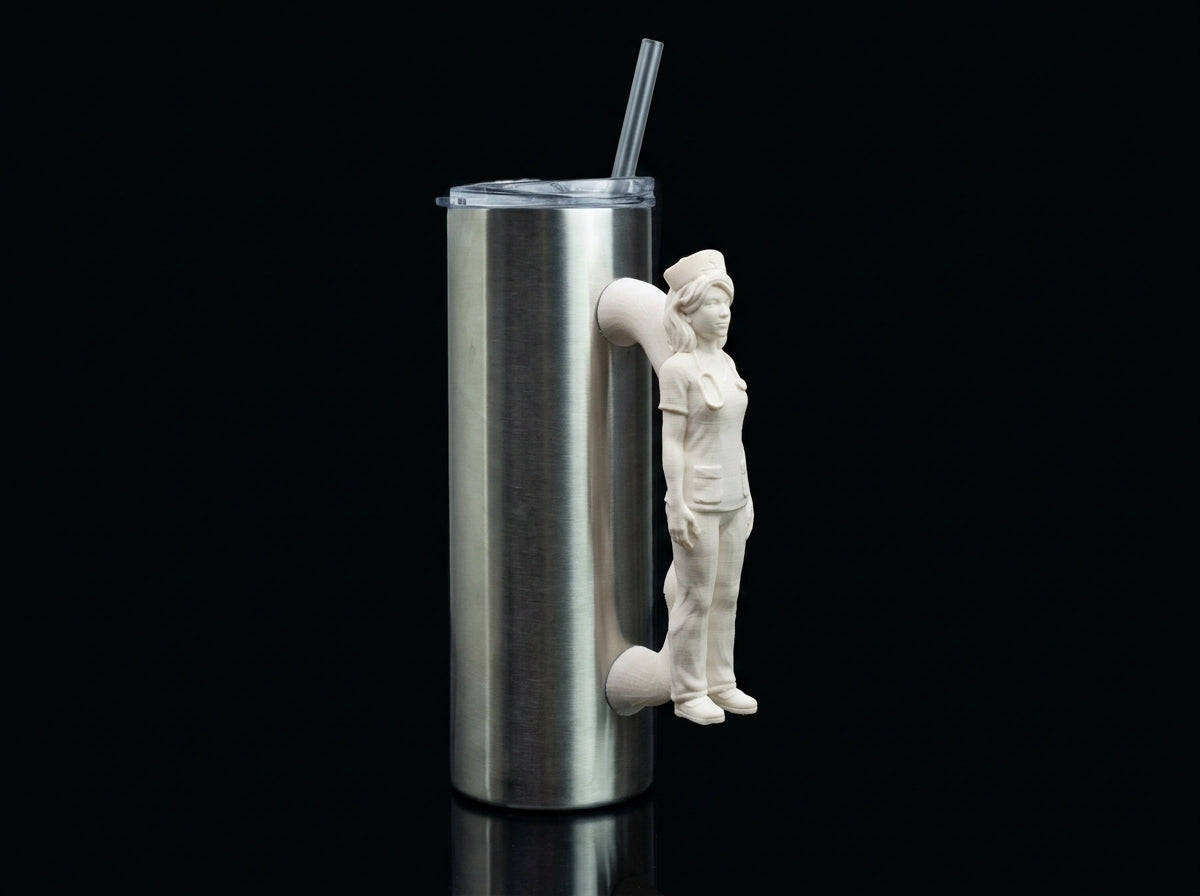 Standing Nurse Tumbler Handle 3D Printing STL – Digital Download
