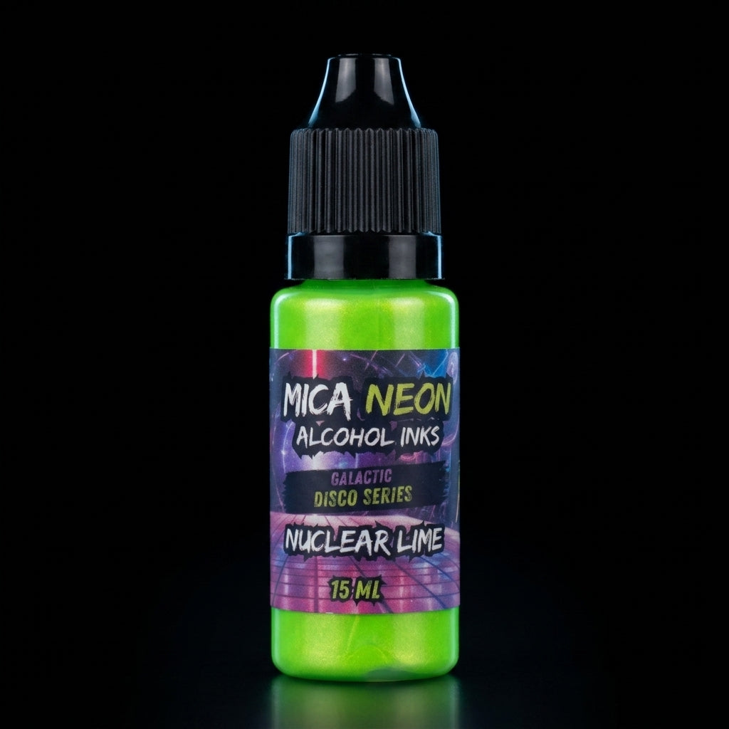 Mishy Lee Alcohol Inks - Galactic Disco Neon Mica Inks - 15mL